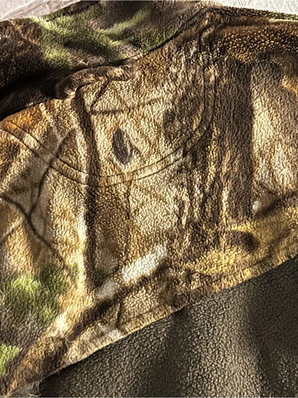 Rocky Camo Fleece 1/4 Zip Pullover Jacket Olive Green